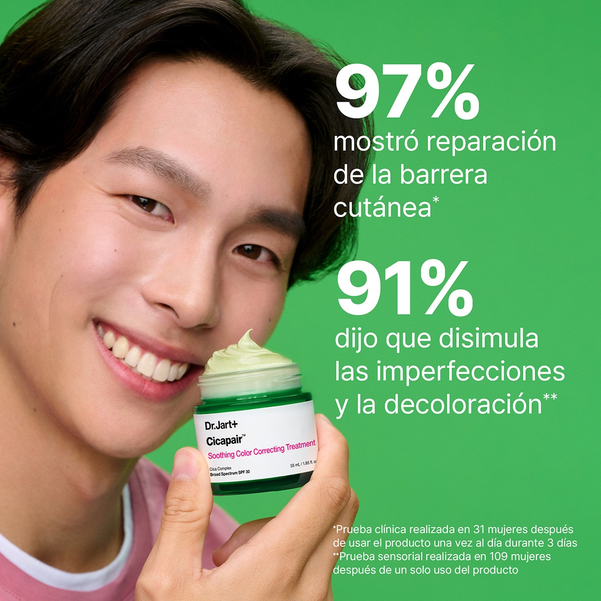 CICAPAIR™ SOOTHING COLOR CORRECTING TREATMENT SPF 30 WITH CENTELLA ASIATICA EXTRACTS (TRATAMIENTO CALMANTE CON COLOR)